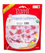 Yummy Earth Kosher Organic Lollipops Wet-Face Watermelon 12.3 OZ